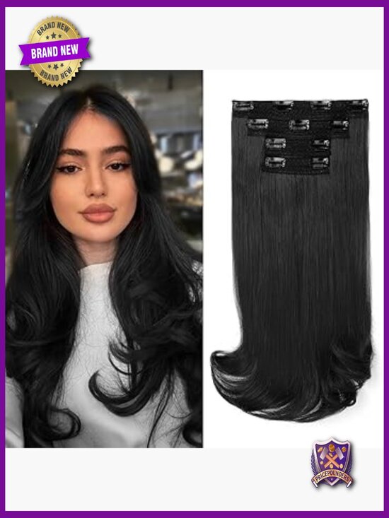 4 Clip In Hair Extensions 16 Inch Layered Cut Lightweight Hairpieces main image 4